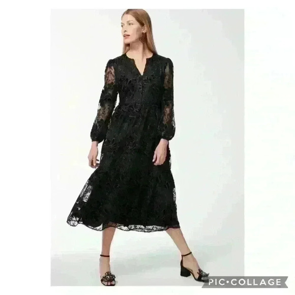Chico’s burnout velvet lace midi dress - Picture 1 of 12